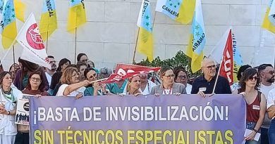 Intersindical Canaria demanda al gobierno de Sánchez la definitiva reclasificación profesional de los sanitarios y sus efectos económicos