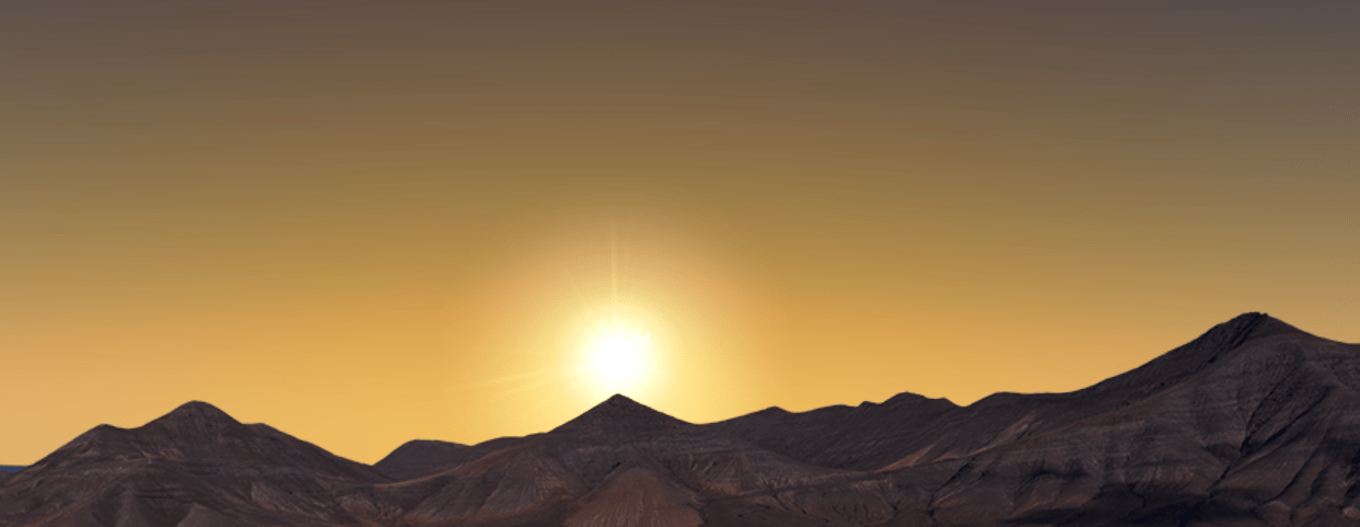 orto solar durante el solsticio de invierno por la  Montaña de Enmedio
