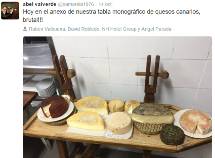 Difusión en redes sociales de Abel Valverde, jefe de sala de Santceloni.