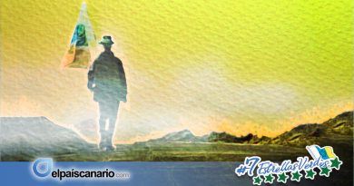 Un hombre: una bandera